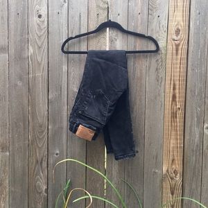 Zara Trafaluc Black Distressed Denim Jeans Size 6